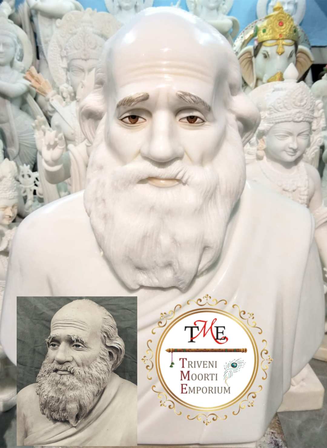 Marble Human Bust Statue