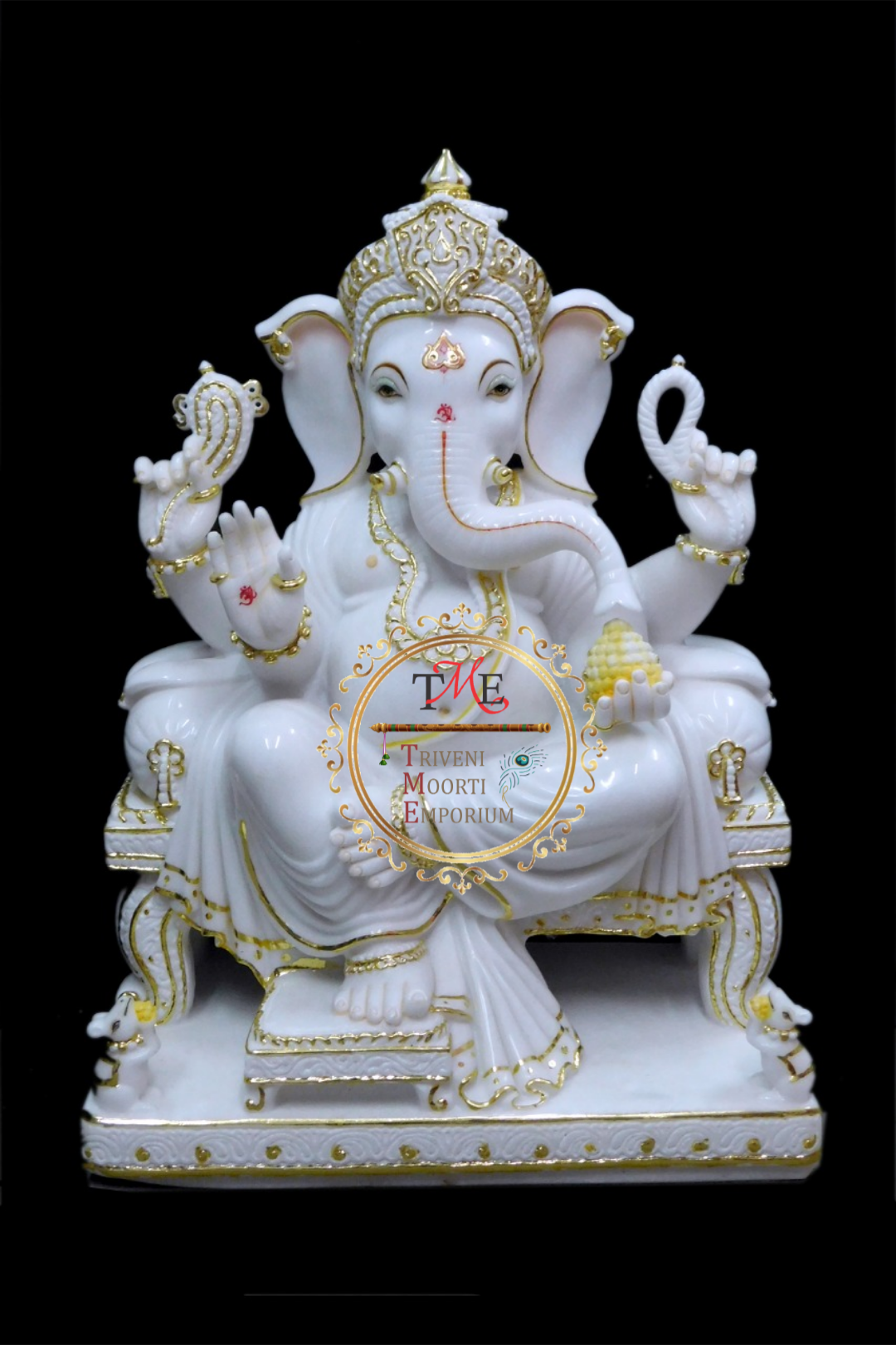 White Marble Ganesh Statue