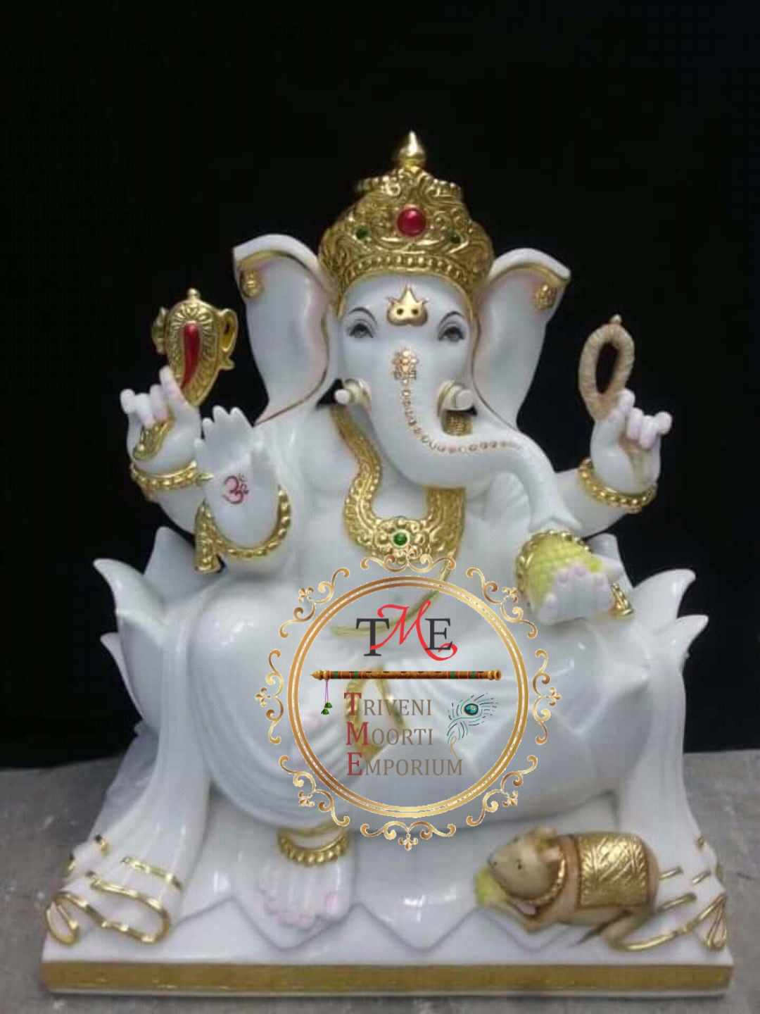 White Marble Ganesh Statue