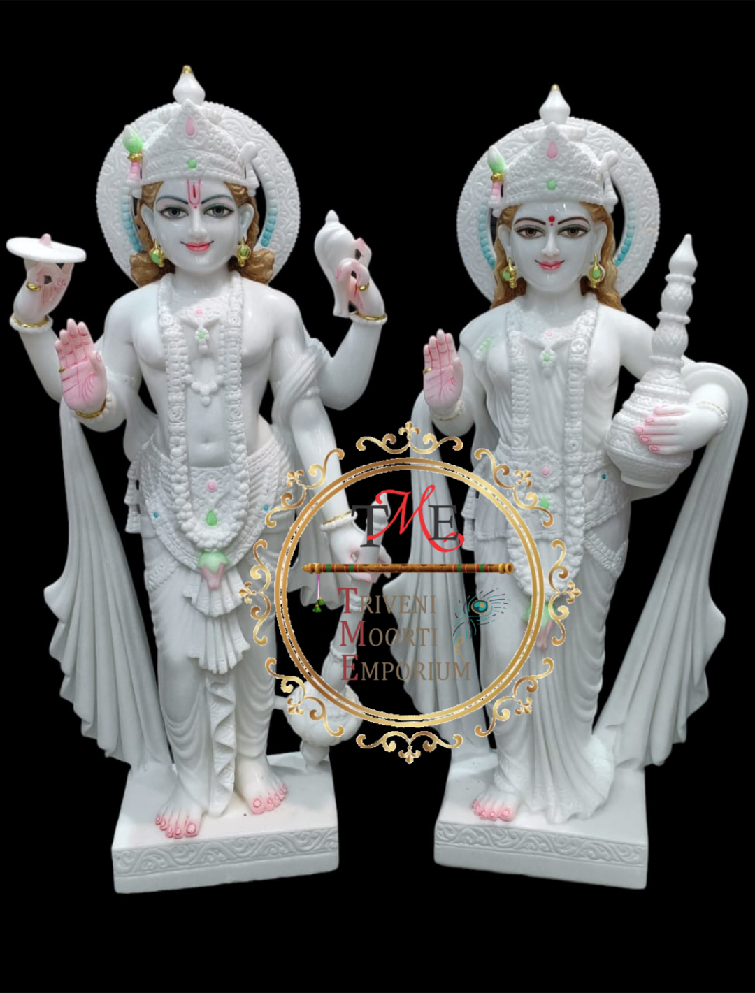  Marble Laxmi Narayan Statue