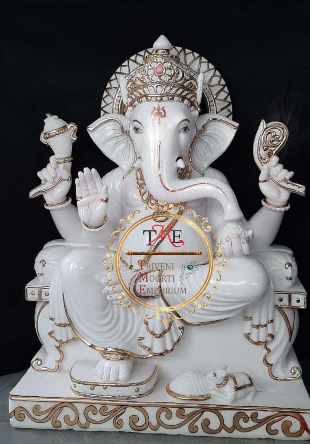 White Marble Ganesh Statue