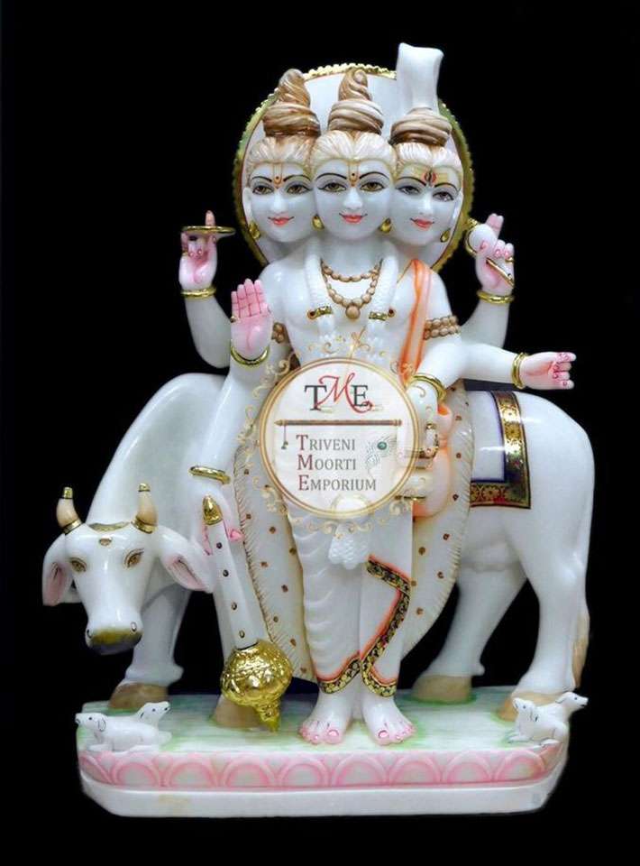 Dattatreya Marble Statue
