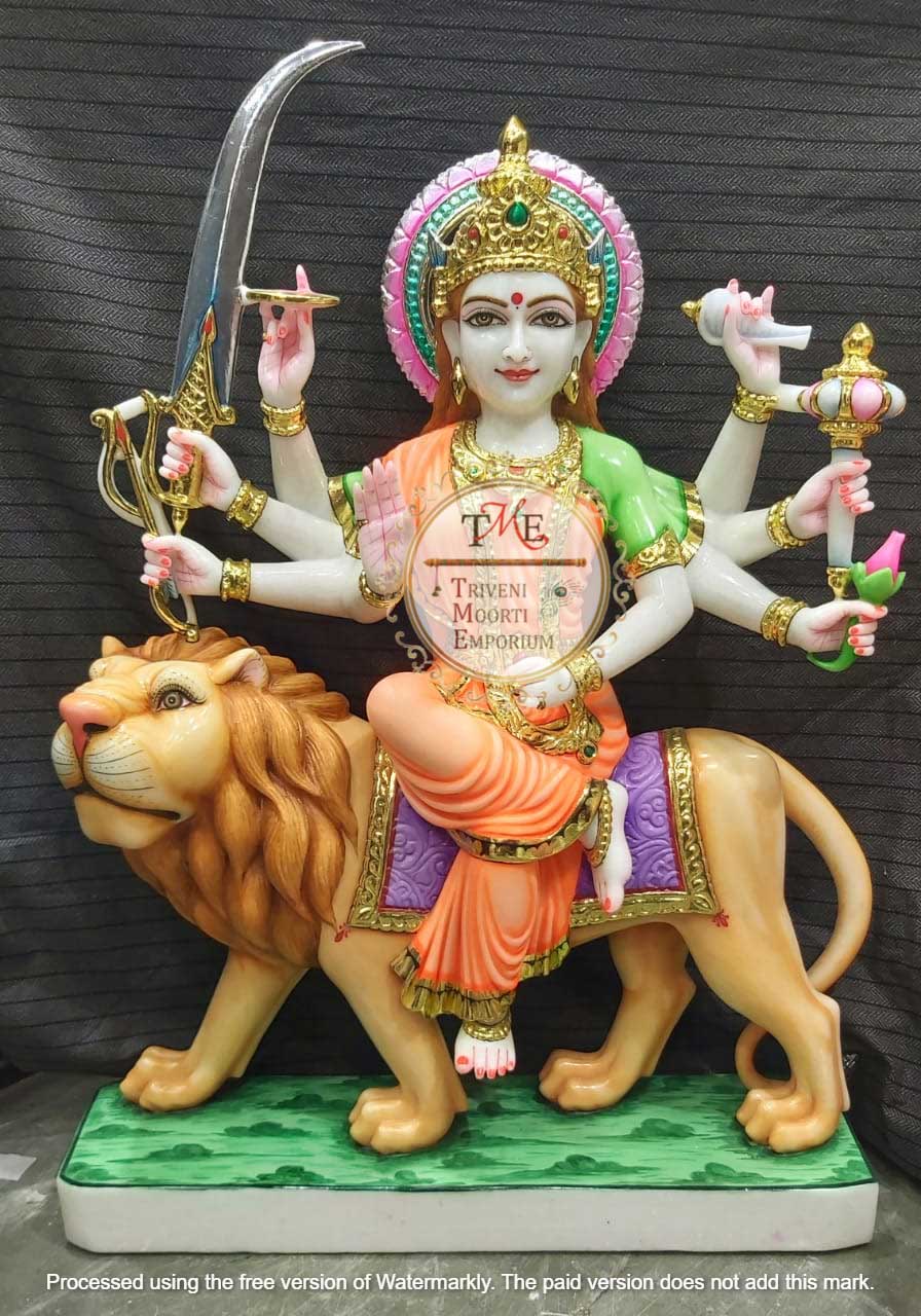 Durga Marble Sculpture