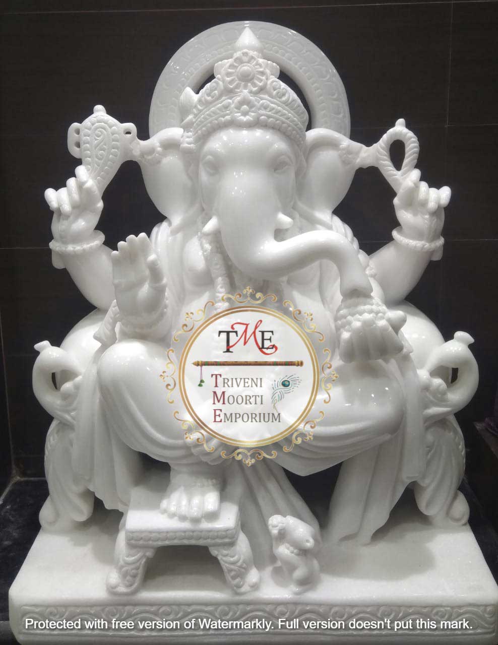 White Marble Ganesh Murti