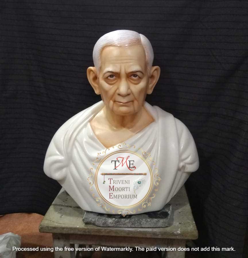  Marble White Human Bust Statue