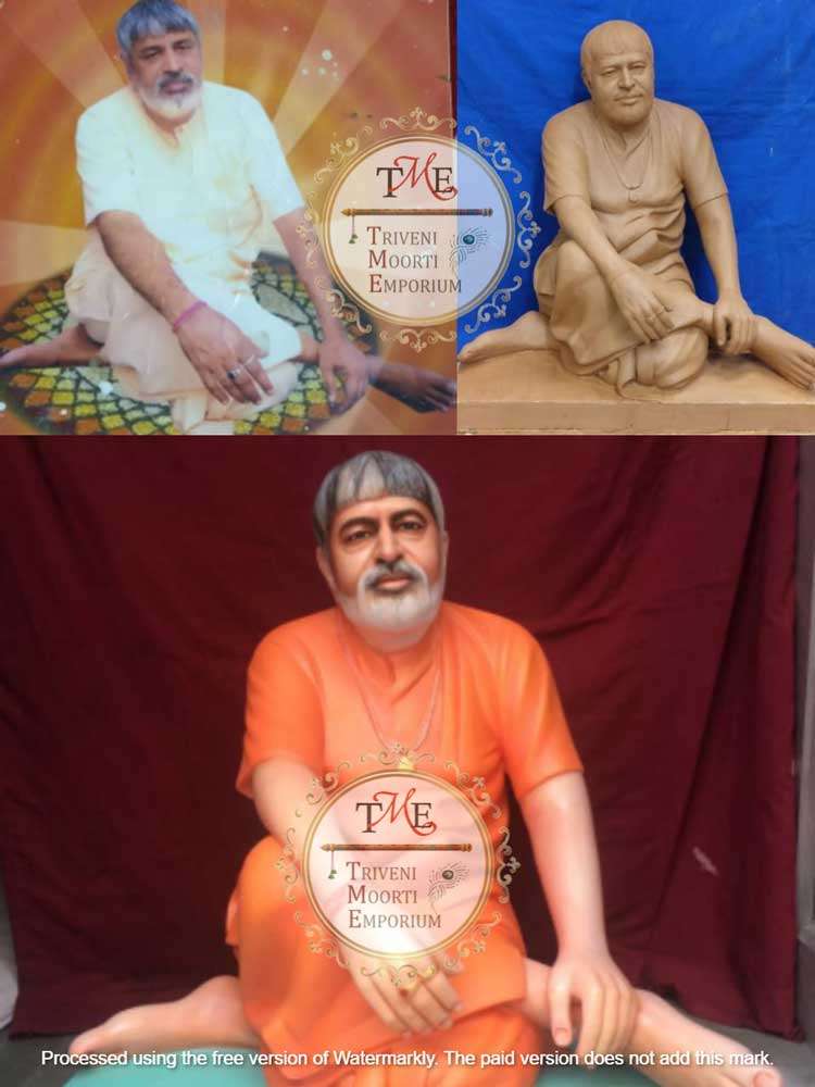 White Marble Human Bust Statue