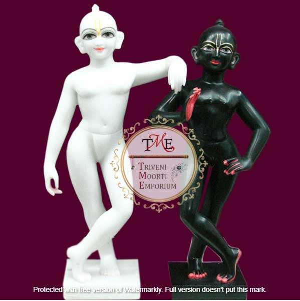 Radha Krishna Iskcon Style Marble Statue