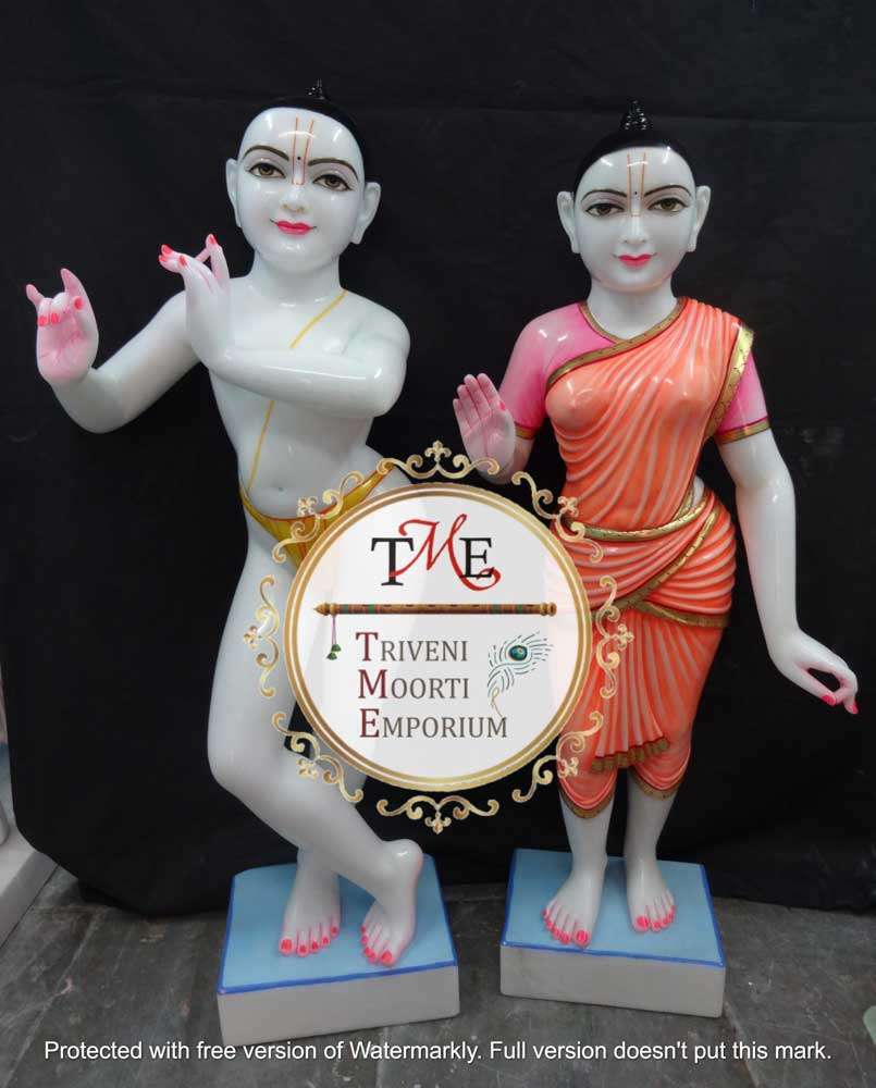 Marble Iskcon Radha Krishna Murti