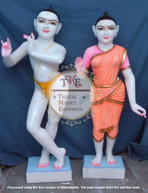 Marble Iskcon Radha Krishna Moorti