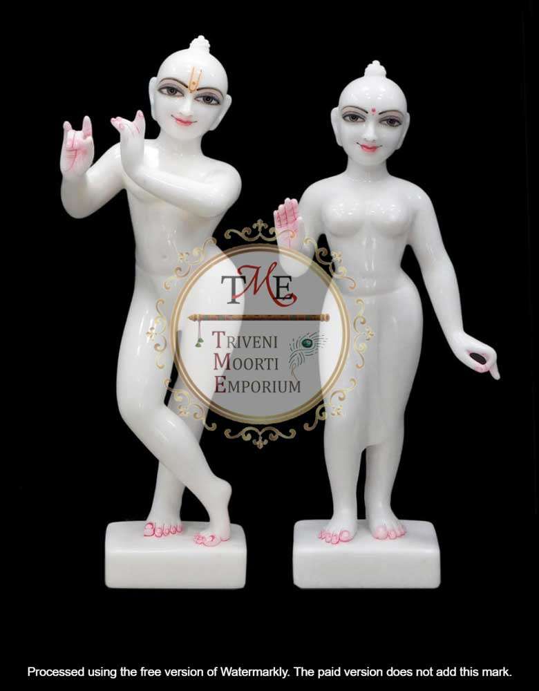 Iskcon Radha Krishna White Marble
