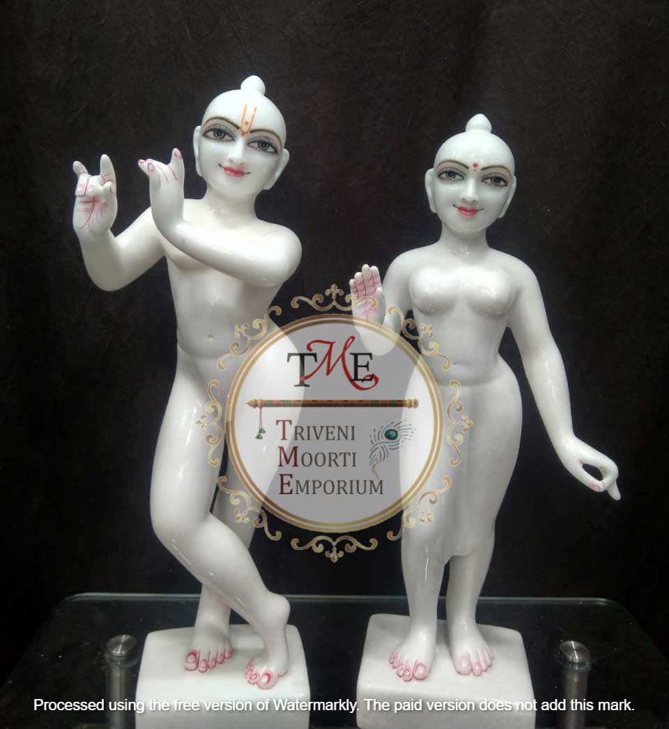Standing Iskcon Radha Krishna Statue