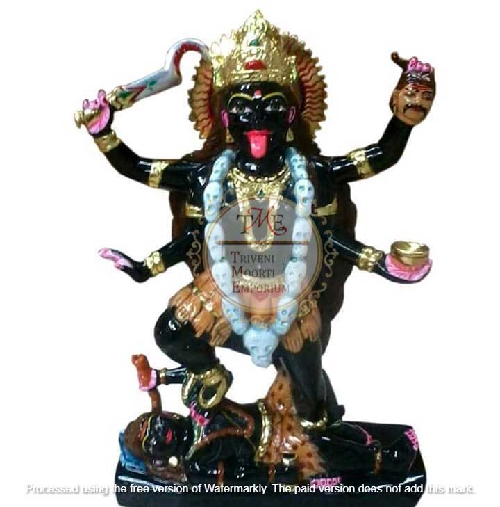 Black Marble Mahakali Statue