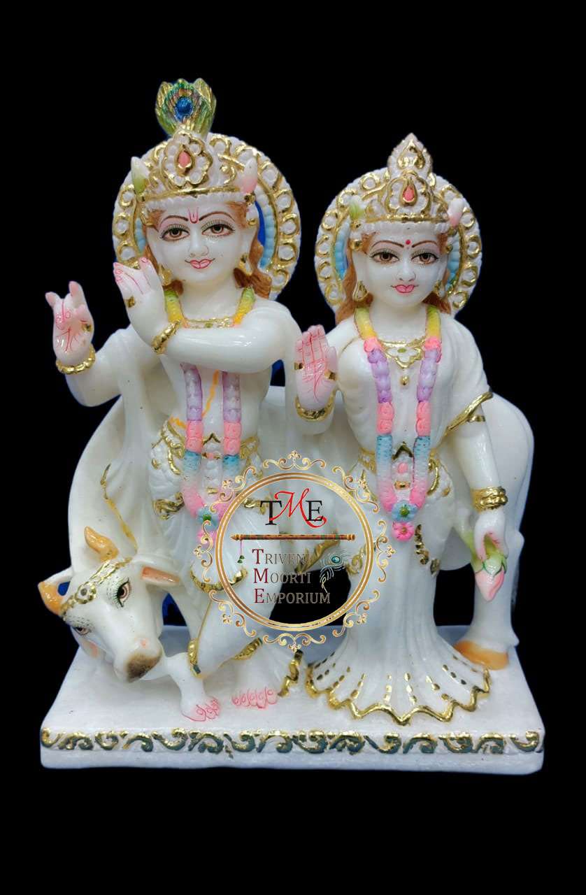 Radha Krishna Marble Moorti