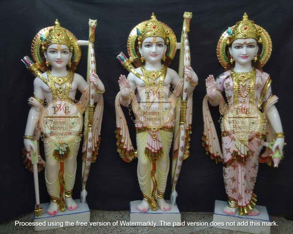 Ram Laxman Sita Marble Moorti