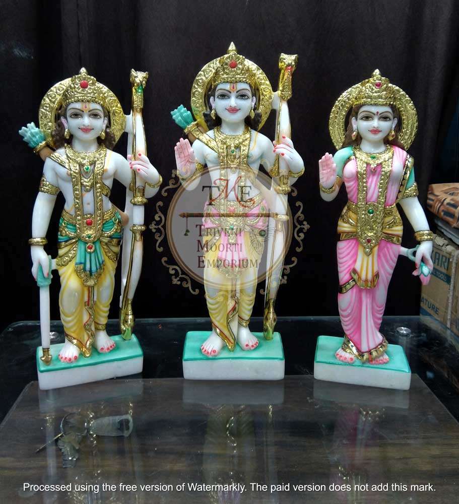 Marble Ram Laxman Sita Statue