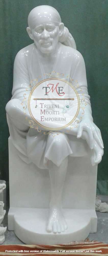 White Marble Sai Baba Statue